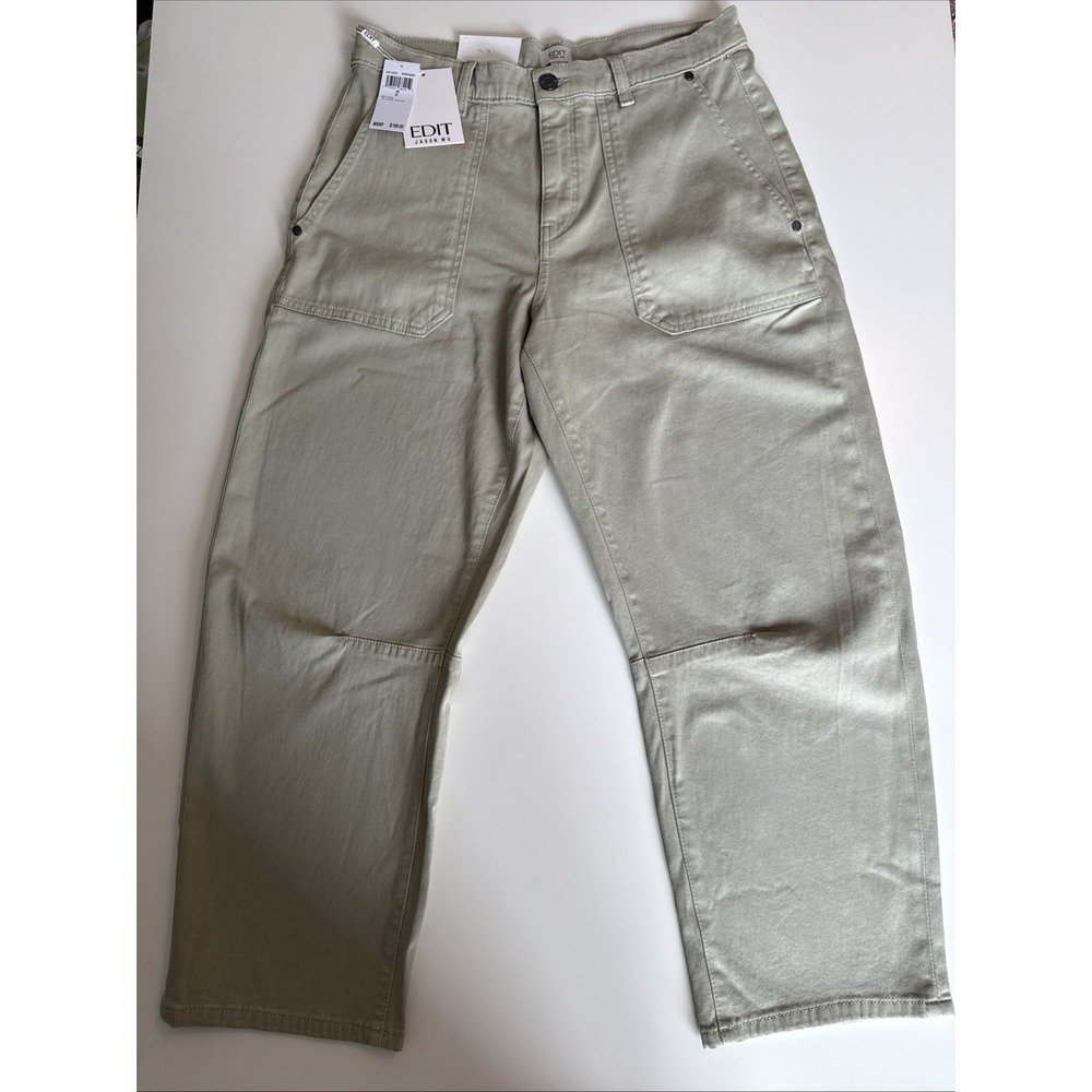 Edit Jason Wu NWT Cropped High Rise Barrel khaki jeans Outdoor, Cozy Cabin, Fall